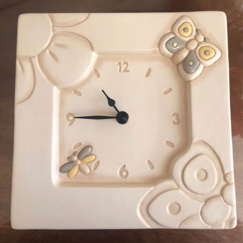 Thun Butterfly and Flower Wall Clock